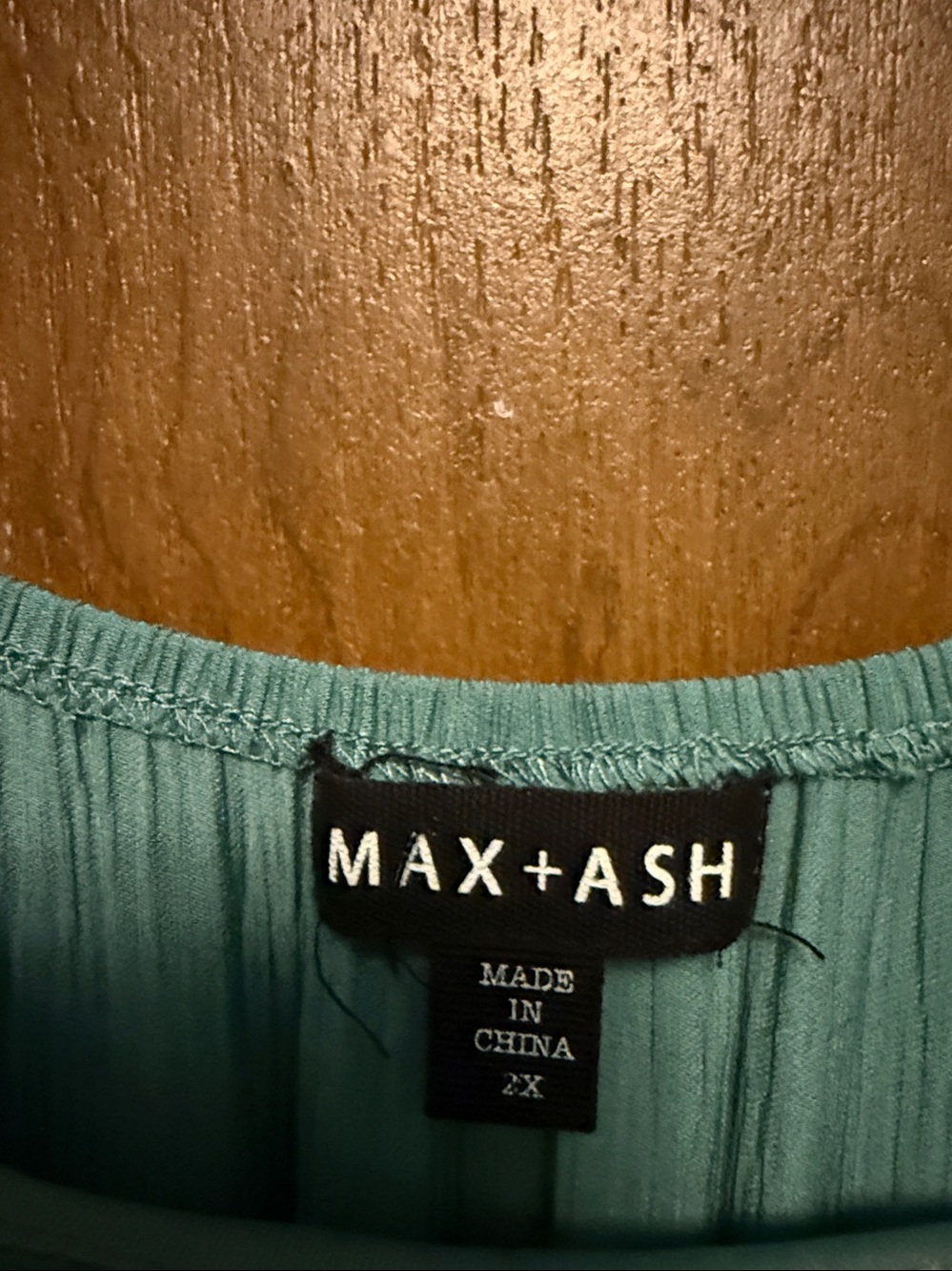 Max + Ash Teal Tiered Maxi Dress with puffed sleeves 2X - Picture 2 of 4